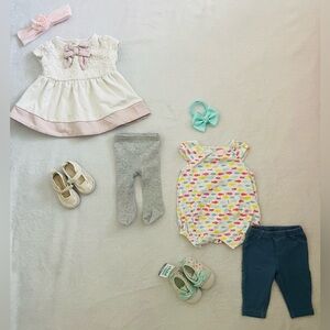 Carter's Catherine Malandrino Baby Girl Outfits Size 0-6 M Gift Box Baby Shower